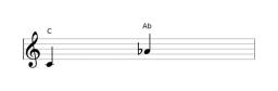 minor sixth - Sheetmusic Interval - Treble clef - Octave 4