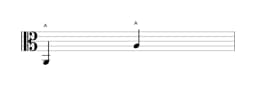Noten der Note A in mehreren Oktaven (2)