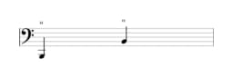 Noten der Note B in mehreren Oktaven (1)