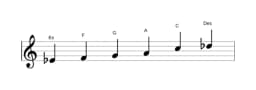 Noten der Tonleiter Es Prometheus in drei Oktaven (4)