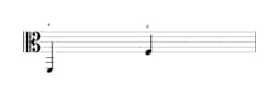 Noten der Note F in mehreren Oktaven (2)