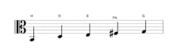 Noten der Tonleiter H Vietnamesisch 1 in drei Oktaven (2)