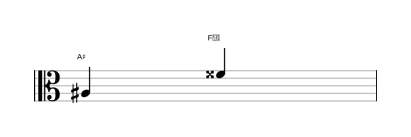Sheet music of the Major sixth interval in three octaves (3)