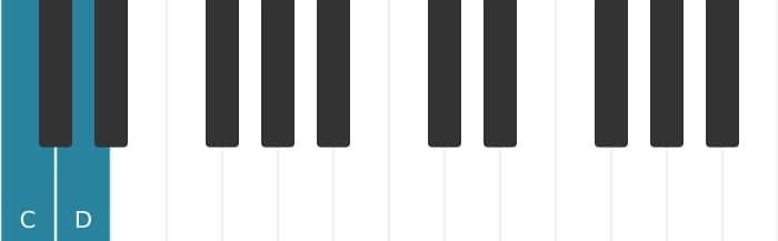 Major second · piano