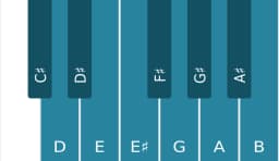 Piano scale for C sharp Chromatic
