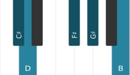 Piano scale for C sharp In-sen