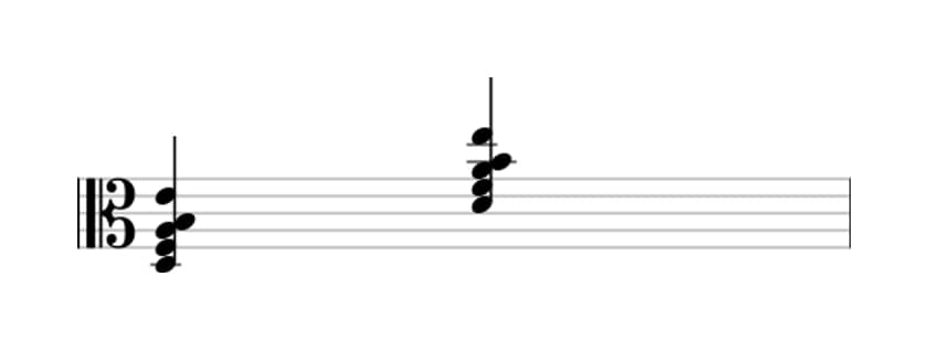 Sheet music of D Minor six-nine in three octaves (3)