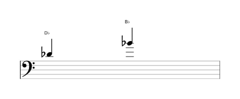 Sheet music of the Major sixth interval in three octaves (4)