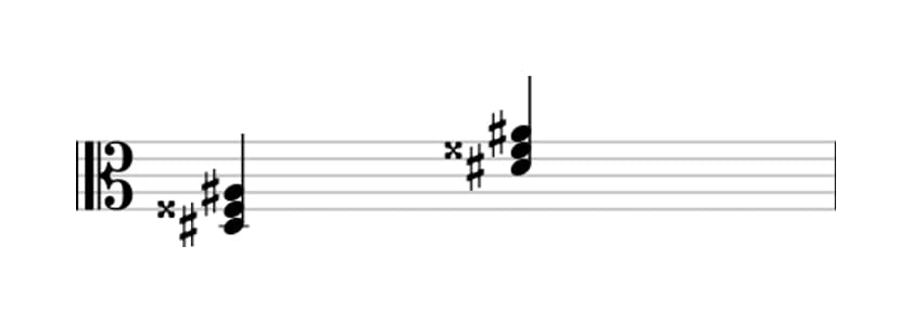 Sheet music of D sharp Major in three octaves (3)