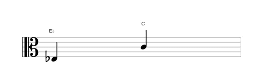 Sheet music of the Major sixth interval in three octaves (3)