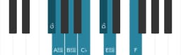 Piano scale for G flat Balinese