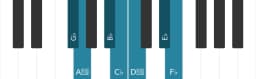 Piano scale for G flat Oriental