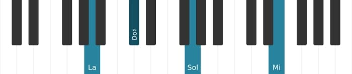 Voz de piano del acorde La Séptima dominante - 2