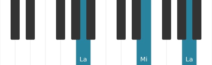 Voz de piano del acorde La Mayor - 1