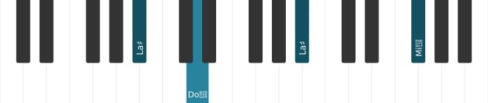 Voz de piano del acorde La sostenido aumentado - 2