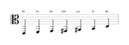 Partitura de la escala Mi Flamenca en tres octavas (2)