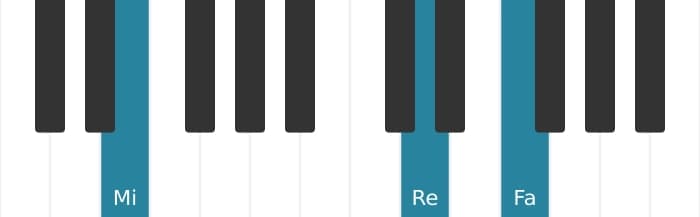 Voz de piano del acorde Mi Séptima alterada - 1