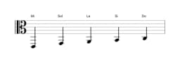 Partitura de la escala Mi vietnam 1 en tres octavas (2)