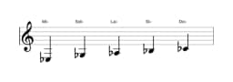 Partitura de la escala Mi bemol vietnam 1 en tres octavas (3)