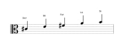 Partitions de la gamme Do dièse Malkos raga en trois octaves (4)