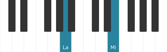 Voix de piano de l'accord La Quinte - 0