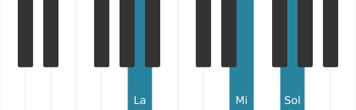 Voix de piano de l'accord La Septième suspendu quarte - 2