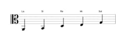 Partitions de la gamme La égyptienne en trois octaves (2)
