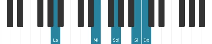 Voix de piano de l'accord La mineure 9 - 1