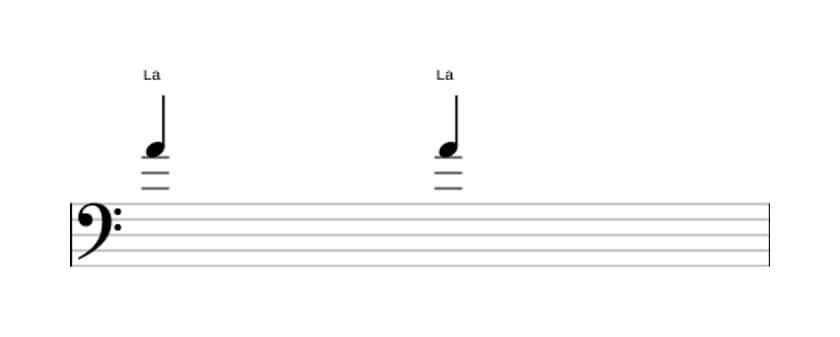 Partition de l'intervalle Prime juste en trois octaves (4)
