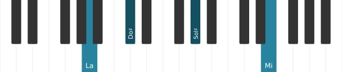 Voix de piano de l'accord La Septième majeure - 2