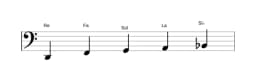 Partitions de la gamme Re vietnamien 1 en trois octaves (2)
