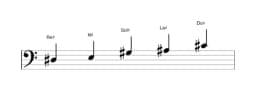 Partitions de la gamme Re dièse In-sen en trois octaves (3)