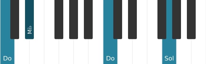 Intonazione al pianoforte dell'accordo Do Minore - 2