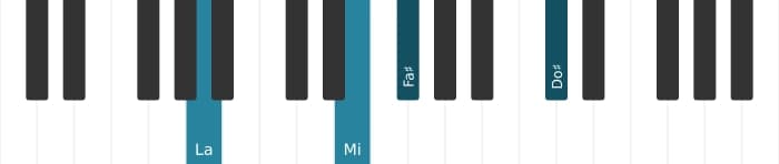 Intonazione al pianoforte dell'accordo La Sesta maggiore - 1