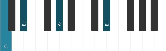 Piano-voicing van het As Majeur akkoord - 3