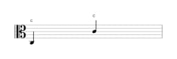 Bladmuziek van de noot C in meerdere octaven (3)