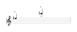Bladmuziek van de noot Es in meerdere octaven (5)