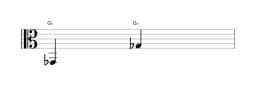 Bladmuziek van de noot Ges in meerdere octaven (2)