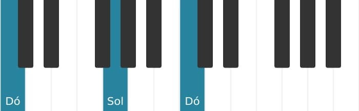 Voz de piano do acorde Dó Maior - 1