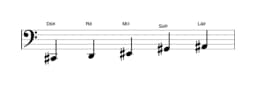 Partituras da escala Dó sustenido Scriabin em três oitavas (2)