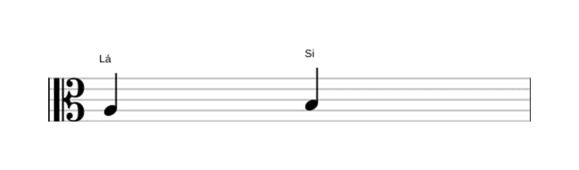 Partitura do intervalo Segunda maior em três oitavas (3)