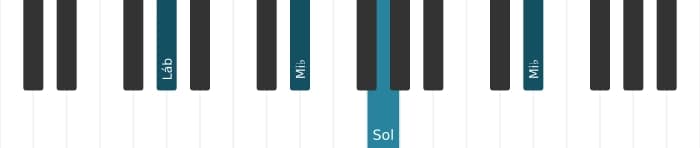 Voz de piano do acorde Lá bemol Maior setima suspenso quarta - 2