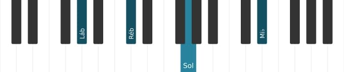 Voz de piano do acorde Lá bemol Maior nona suspenso quarta - 1