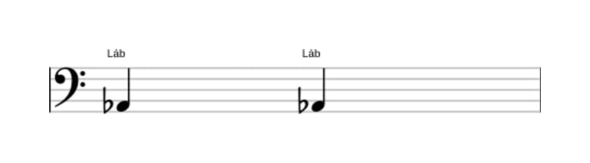 Partitura do intervalo Segunda diminuta em três oitavas (2)