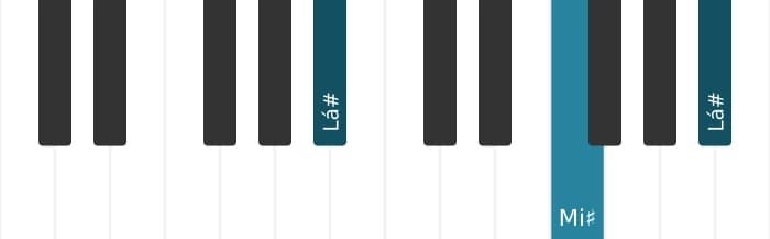 Voz de piano do acorde Lá sustenido Menor - 1