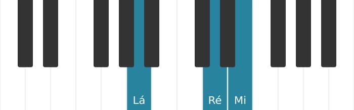 Voz de piano do acorde Mi Setima suspension four - 3
