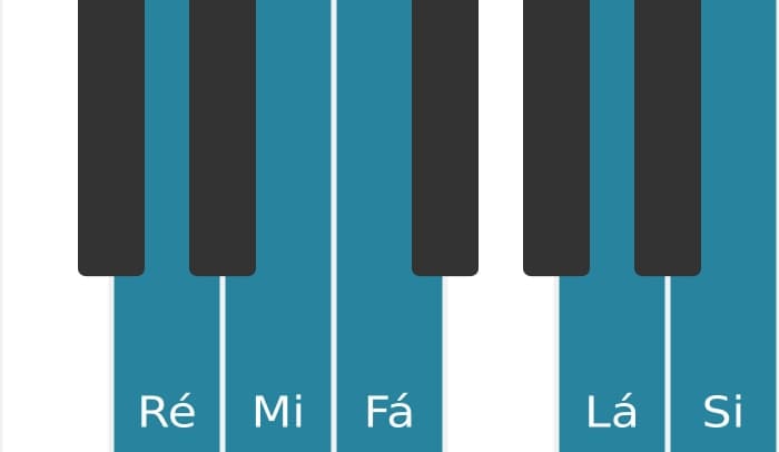 Escala de piano para Ré Bemol 3 Pentatónica