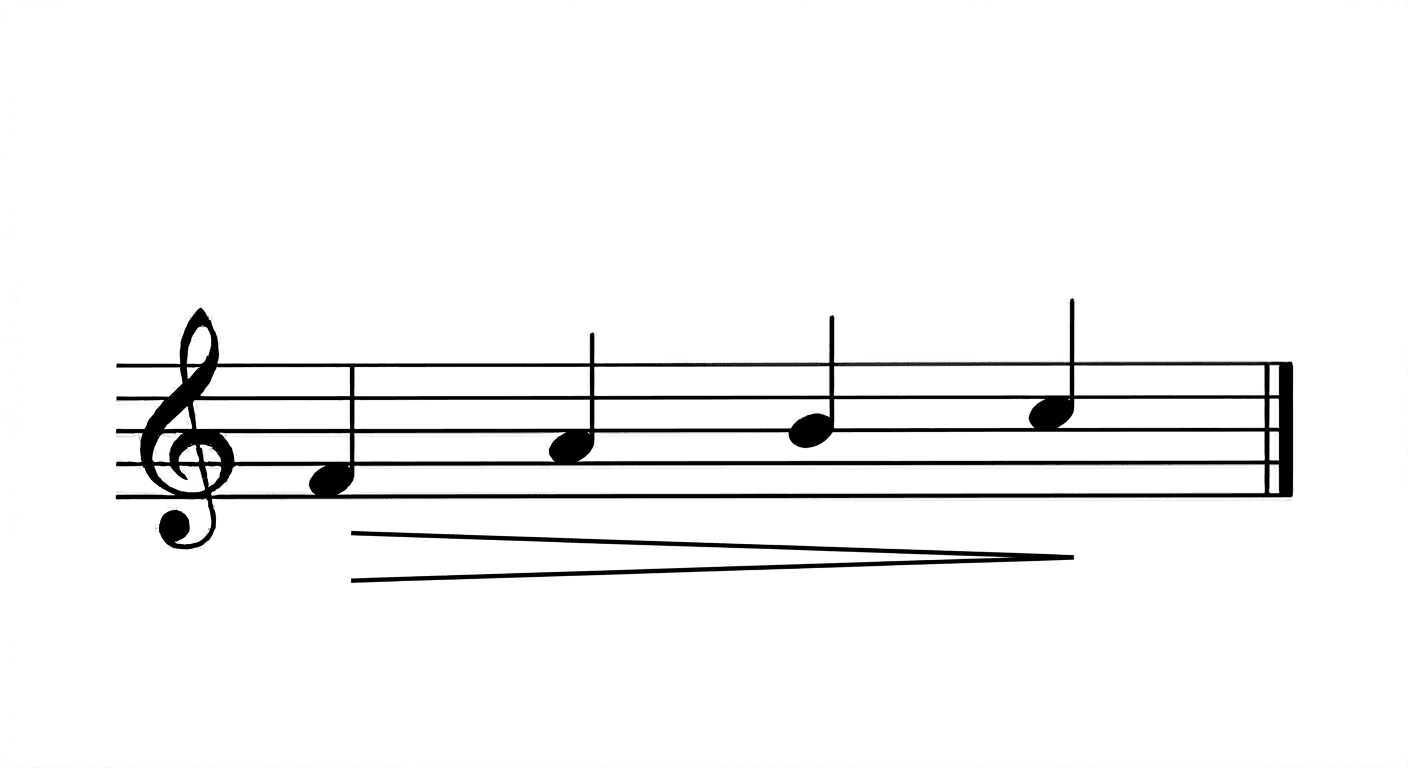 Decrescendo music symbol