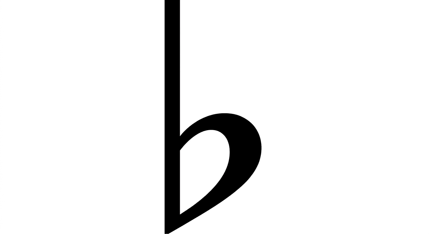 Musical flat sign
